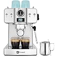 Frossvt Espresso Machine 20 Bar, Milk Frother Steam Wand, 60oz (1.8 Liters) Water Tank, 1350W for Home Barista Espresso Latte Macchiato and Cappuccino Maker