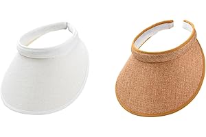 jecvxor Cloth Covered Slip-On Visor for Women, Adjustable Cap Sports Sun Visors for Men