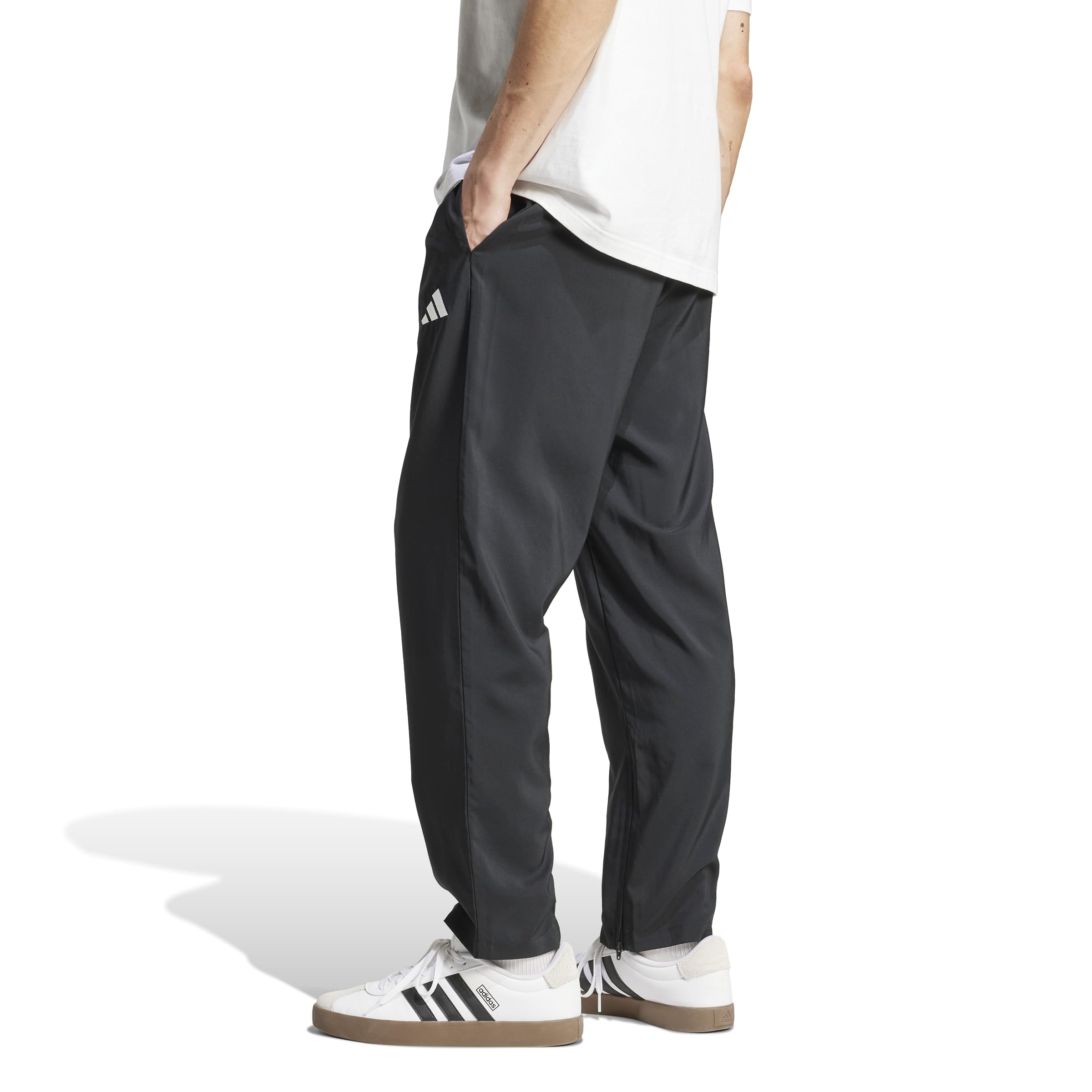 adidas Herren Essentials Small Logo Stanford Open Hem Pants, Black/White, XXL Short 2