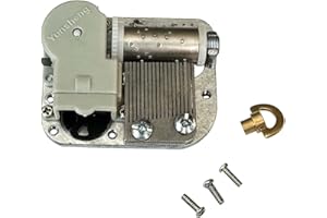 Over The Rainbow Mini Wind Up Music Box Movement, 18 Note Yunsheng Clockwork Musical Mechanism with Key Screws for DIY Music 
