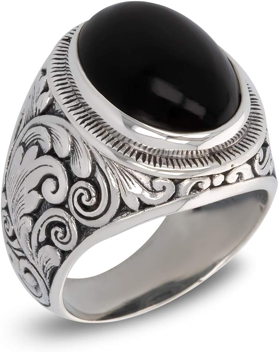 Bagues avec pierre précieuse en onyx zircon