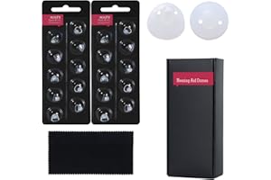 POKJET Hearing Aid Domes for Oticon MiniFit Double Vent Bass Domes: 2 Packs (8mm),Universal Domes for Oticon Hearing Aid Supplies