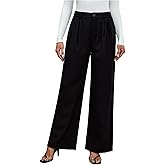 winkbay Women's Wide Leg Dress Pants High Waisted Pleated Front Work Business Casual Palazzo Pants