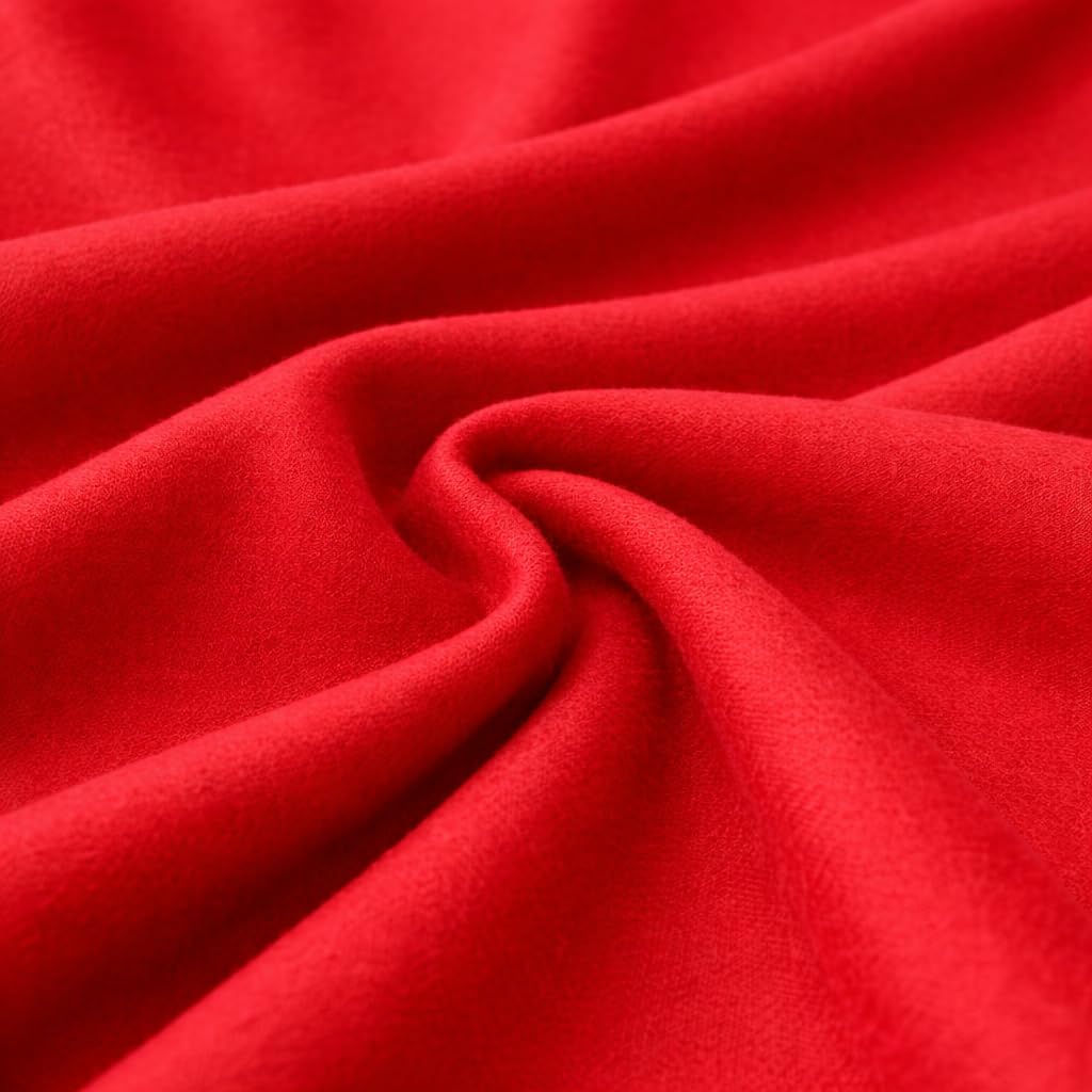 Acrylic Plain Felt Arts and Craft Fabric Material for Sewing Embroidery Decorations 88cm Wide 1 Meter Pre Cut (Red, 1 Meter Pack)