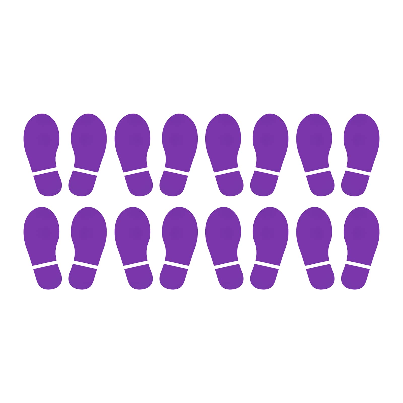 PATIKIL 6x2.5" Footprint Sticker, 8 Pairs PVC Shoes Floor Decal Sign for Class Decor Stair Guide, Dark Purple โ image 1