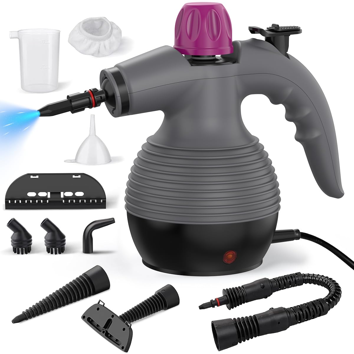 Photo 1 of Pressurized Handheld Steam Cleaner,10 in 1 Handheld Steamer for Home Use with Safety Lock,Multi-Surface Steam Cleaner for Home,Bathroom, Clothes, Furniture, Car, Grout and More