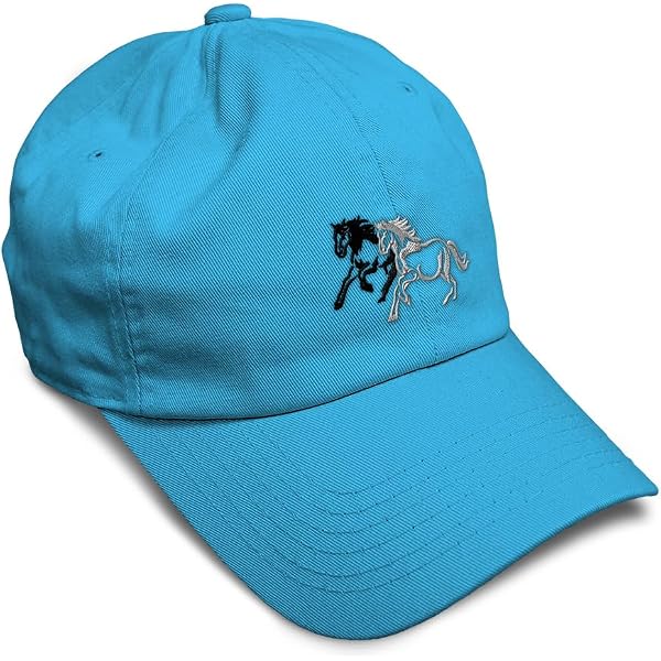 Unisex Cotton Dad Hat Adjustable Breathable Travel Cap Funny Horse Design Horse Racing Embroidered Dad Cap: Chino Cotton Twill  main image 4