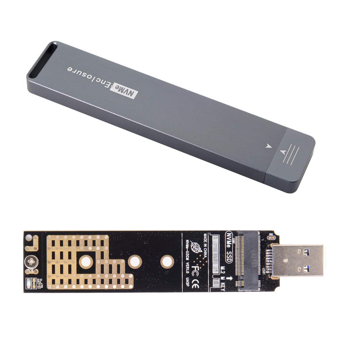 CY M.2 NVME M-key NGFF SSD USB 3.0 Adapter External PCBA Conveter RTL9210 Chipset with Case