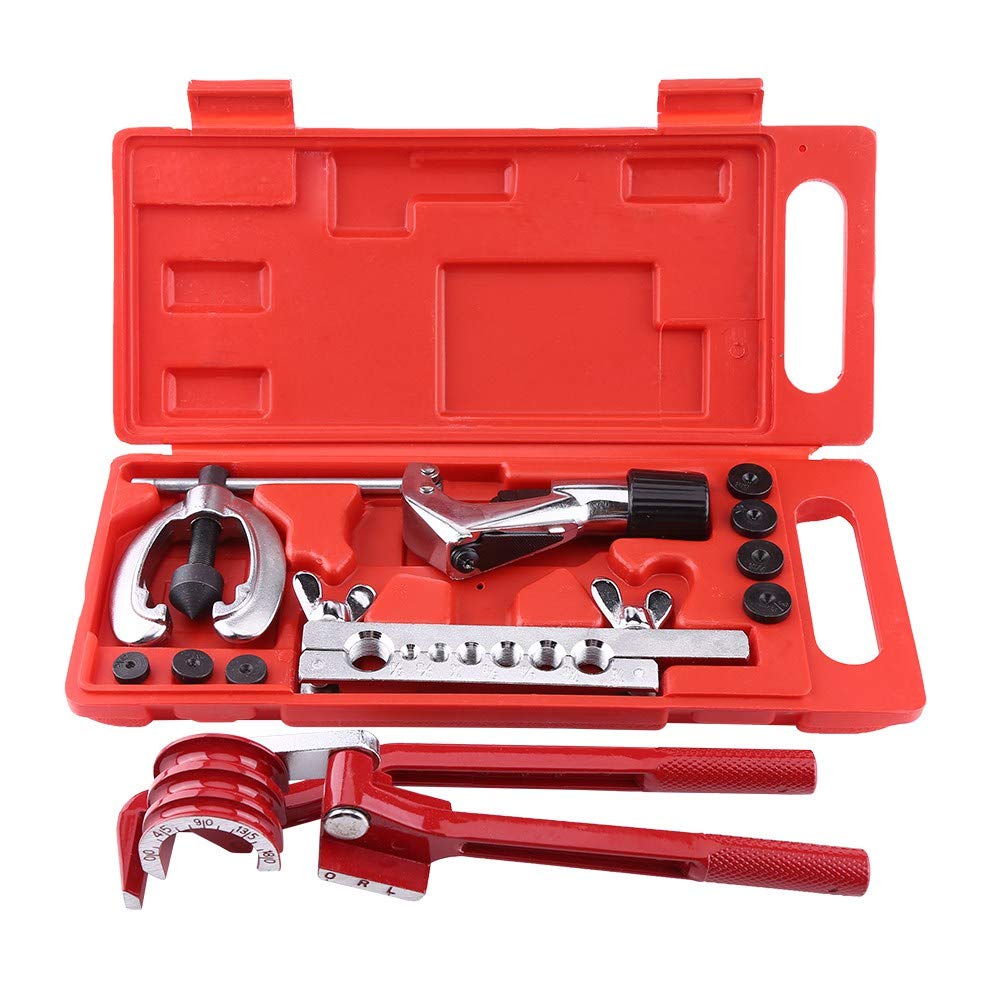 Pipe Flare Tool, 11pc Pipe Flaring Kit Brake Fuel Tube Repair Flare Kit With Cutter Bending Tool Set