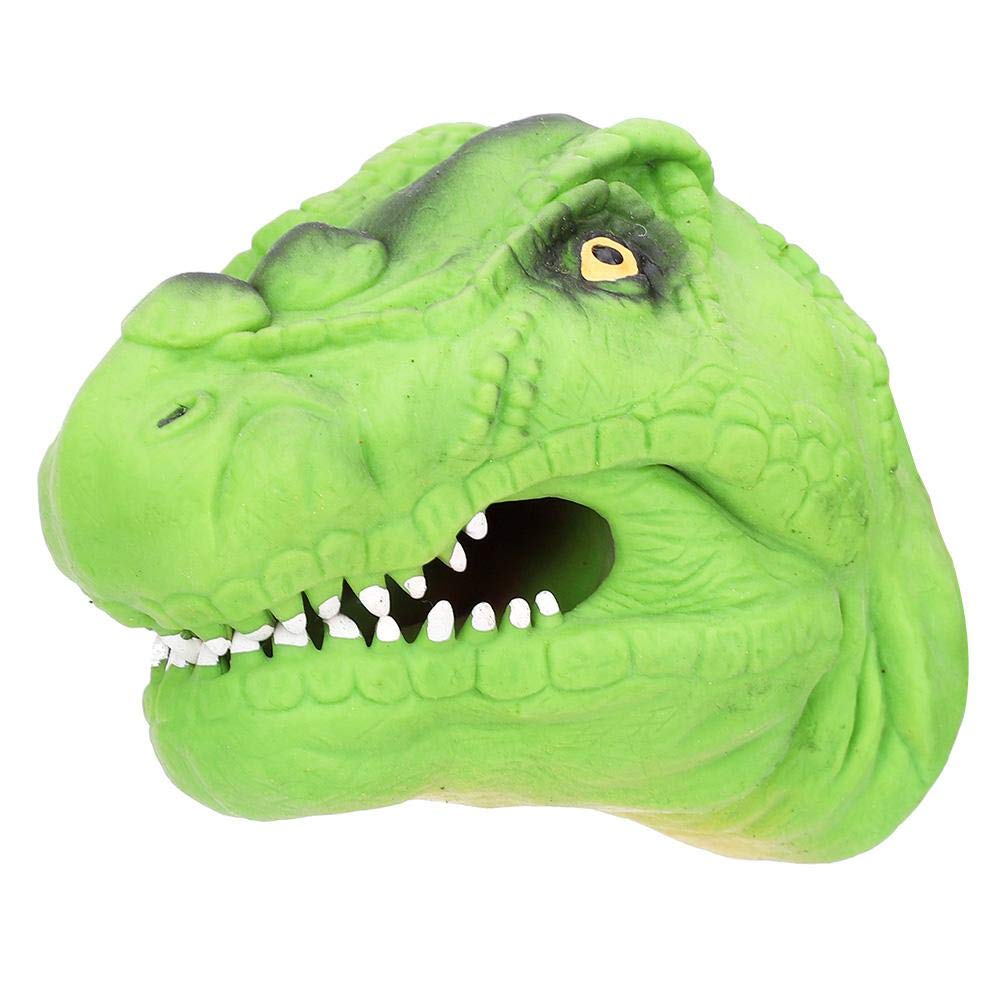 Dinosaur Hand Puppet, High Simulation Cartoon Dinosaur Hand Doll Puppet Gloves Telling Story Toy Gift for Kids(Green)