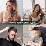 URAQT Boar Bristle Paddle Hair Brush for Women Reduces Frizz Detangle view 6