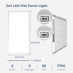 AIKVSXER 6 Pack 2x4 LED Flat Panel Light