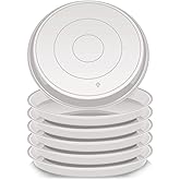 VUWEZ 6 Pack of Plant Saucer 8 Inch, 8 inch Plant Saucer Round, Plastic Flower Plant Trays for Pots, Plant Saucers for Indoors 8", Plant Pot Saucers, Planter Tray for Planter 6-8" (8", White)