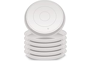 VUWEZ 6 Pack of Plant Saucer 8 Inch, 8 inch Plant Saucer Round, Plastic Flower Plant Trays for Pots, Plant Saucers for Indoors 8", Plant Pot Saucers, Planter Tray for Planter 6-8" (8", White)