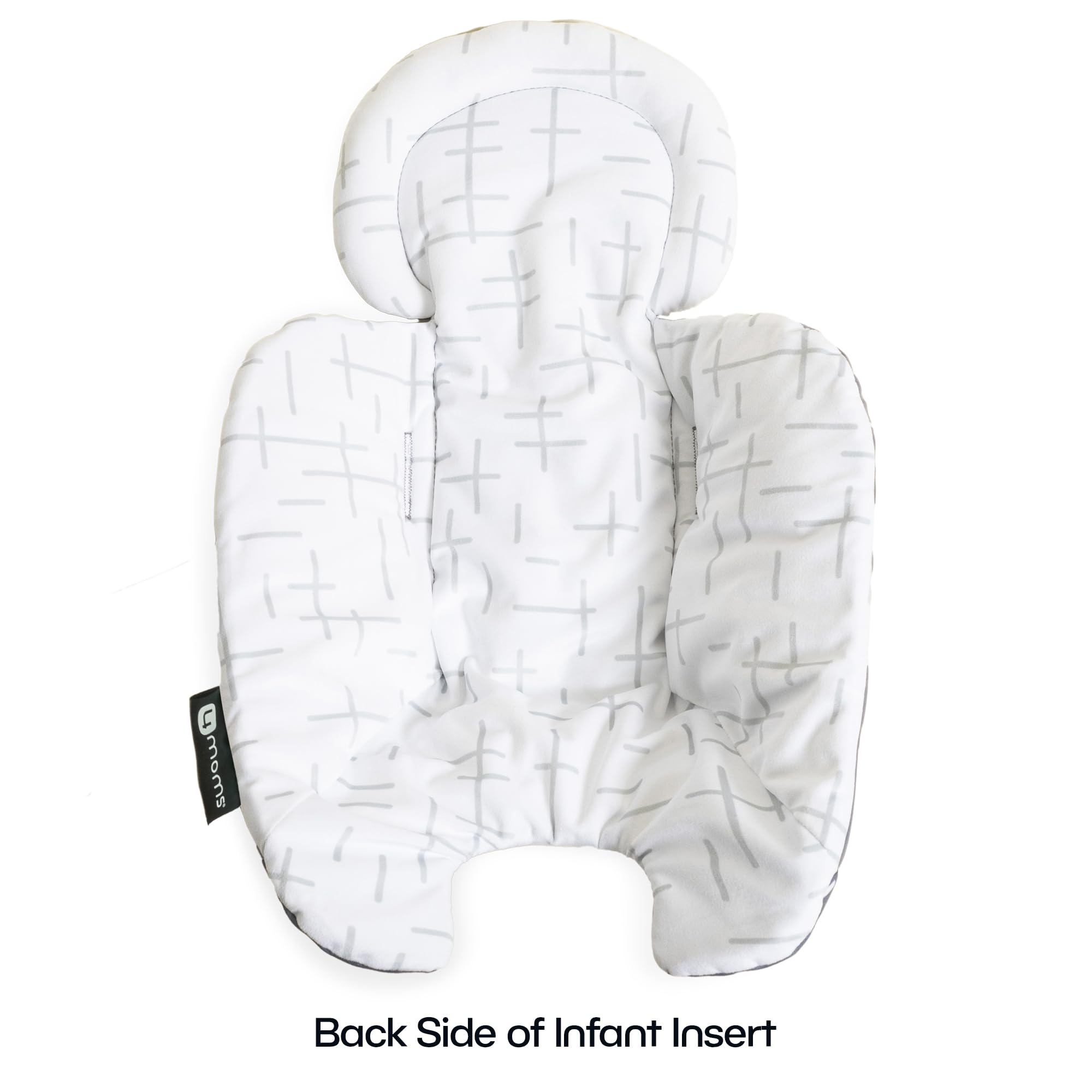 4moms RockaRoo and MamaRoo Infant Insert, Machine Washable, Soft, Plush Fabric, Reversible Design, Dark Grey