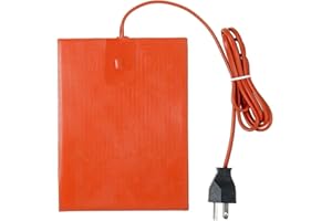 BRRTMTPAOK 300W 15x20cm Car Engine Pan Sump Tank Silicone Heater Pad Waterproof Engine Oil Tank Heating Pad with US/EU Plug H