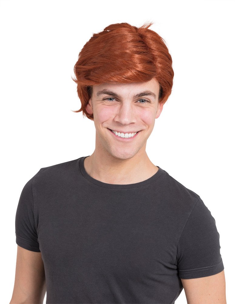 Bristol Novelty BW938 Man's Side Parting Wig Ginger, One Size Halloween