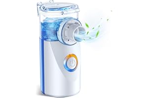 KLEOTA Portable Nebulizer - Ultrasonic Mesh Nebulizer - Portable Nebulizer Machine for Kids and Adults,Handheld Steam Inhaler Great for Travel,Office & Home