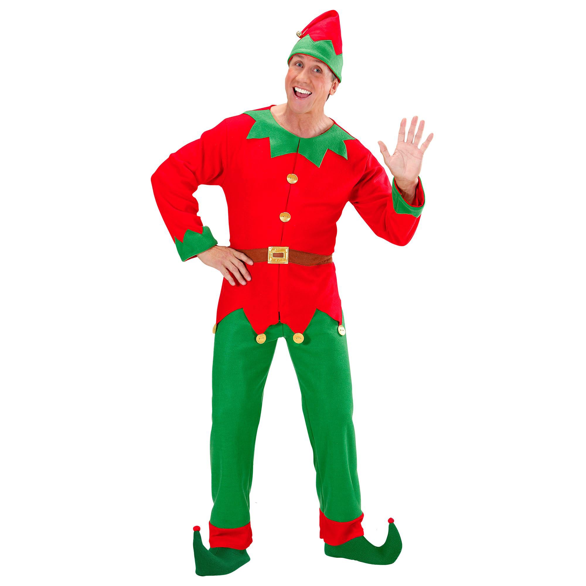 W WIDMANN MILANO Party Fashion 89009 Disfraz Ayudante de Papá Noel Santa Helper Costume, Multi-Coloured, XXL