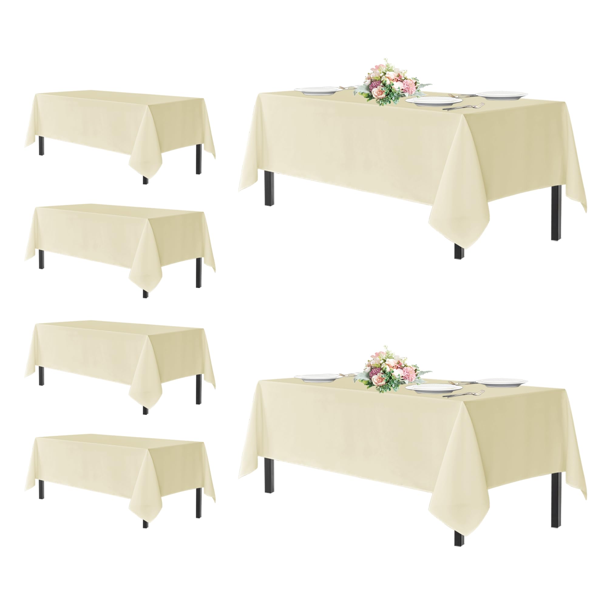 sancua Rectangle Tablecloths for 6 Foot Tables, 6