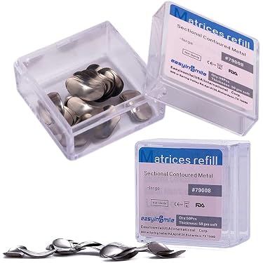 RWBATT Non-Stick PTFE Coated Sectional Contoured Matrix Bands For Dentistry