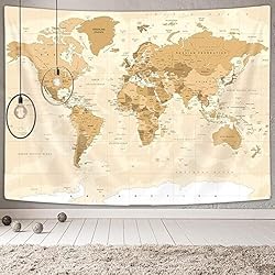 Drgilau Old World Map Tapestry Wall