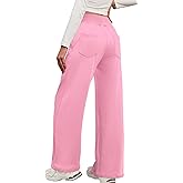Sweetmoon Wide Leg Sweatpants Women High Waisted Sweat Pants Baggy Lounge Pants Women Travel Girls Joggers with Pockets