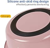 YUDANSI 860ml Pink Dog Bowls 2 Pack Stainless Steel Food Water Non-Slip Base view 4