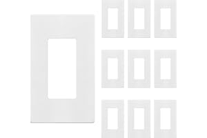 TG Screwless Decorator Wall Plate Child Safe Outlet Cover, Size 1-Gang 11.88cm H x 7.44cm L, Polycarbonate Thermoplastic, Whi