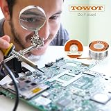 TOWOT Solder Wick Desoldering Wick SW-2530 0.10'' x 9.8' 3 Pcs Copper Braided view 5