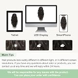 Fine Plus Ponytail Extension Claw Clip 18in Dark Chocolate Brown Synthetic view 6
