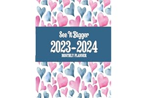 See It Bigger 2023-2024 Monthly Planner: 2 Year Monthly Calendar Schedule and Organizer January 2023 - December 2024 (24 Months) With Federal Holidays ... Quotes | Watercolor Floral Cover