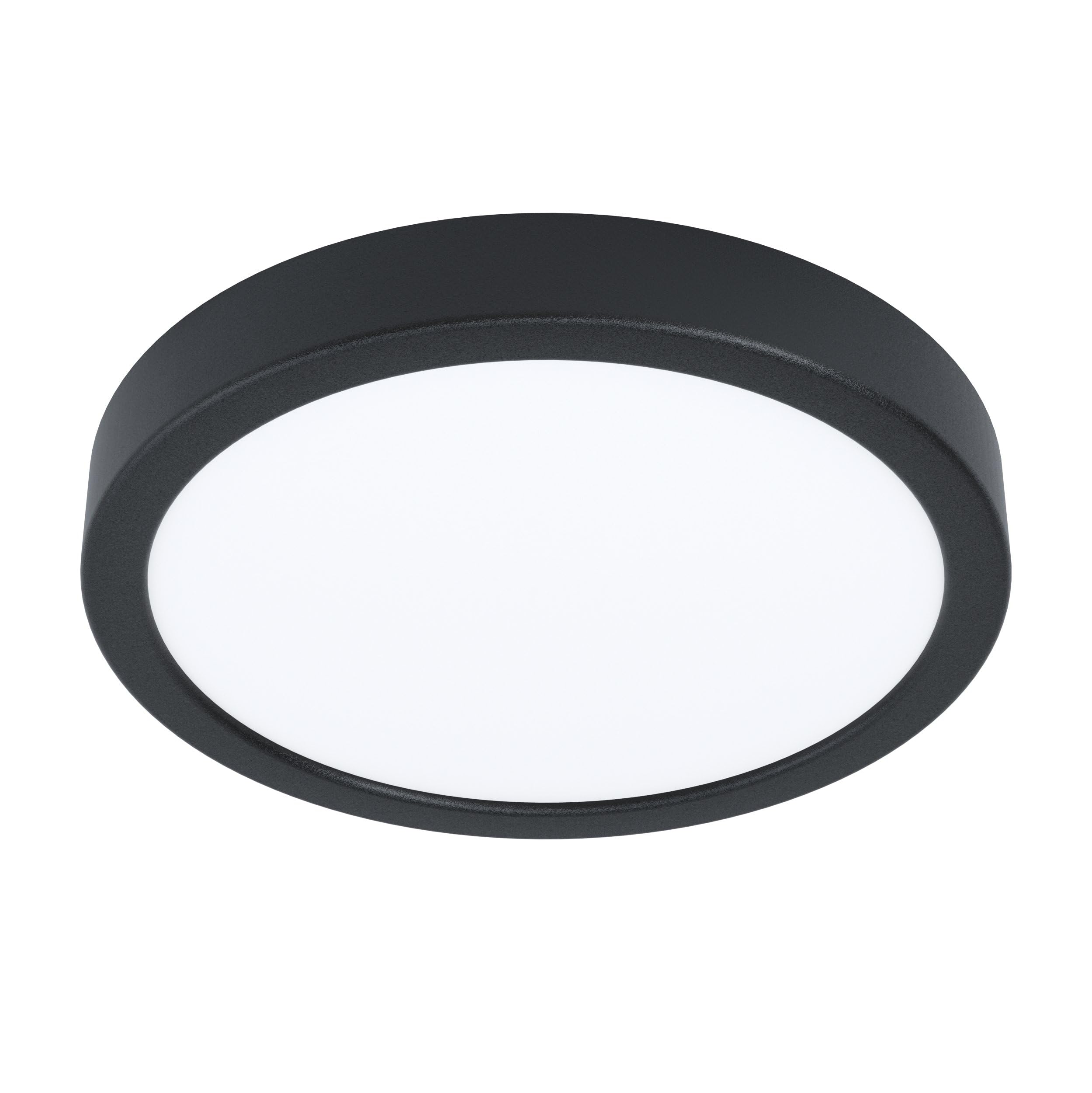 EGLO Fueva 5 LED Ceiling Light, Diameter 21 cm, 1-Bulb Surface-Mounted Light Made of Steel and a Plastic Light Area, Ceiling Light in Black, White, LED Surface Light, Warm White