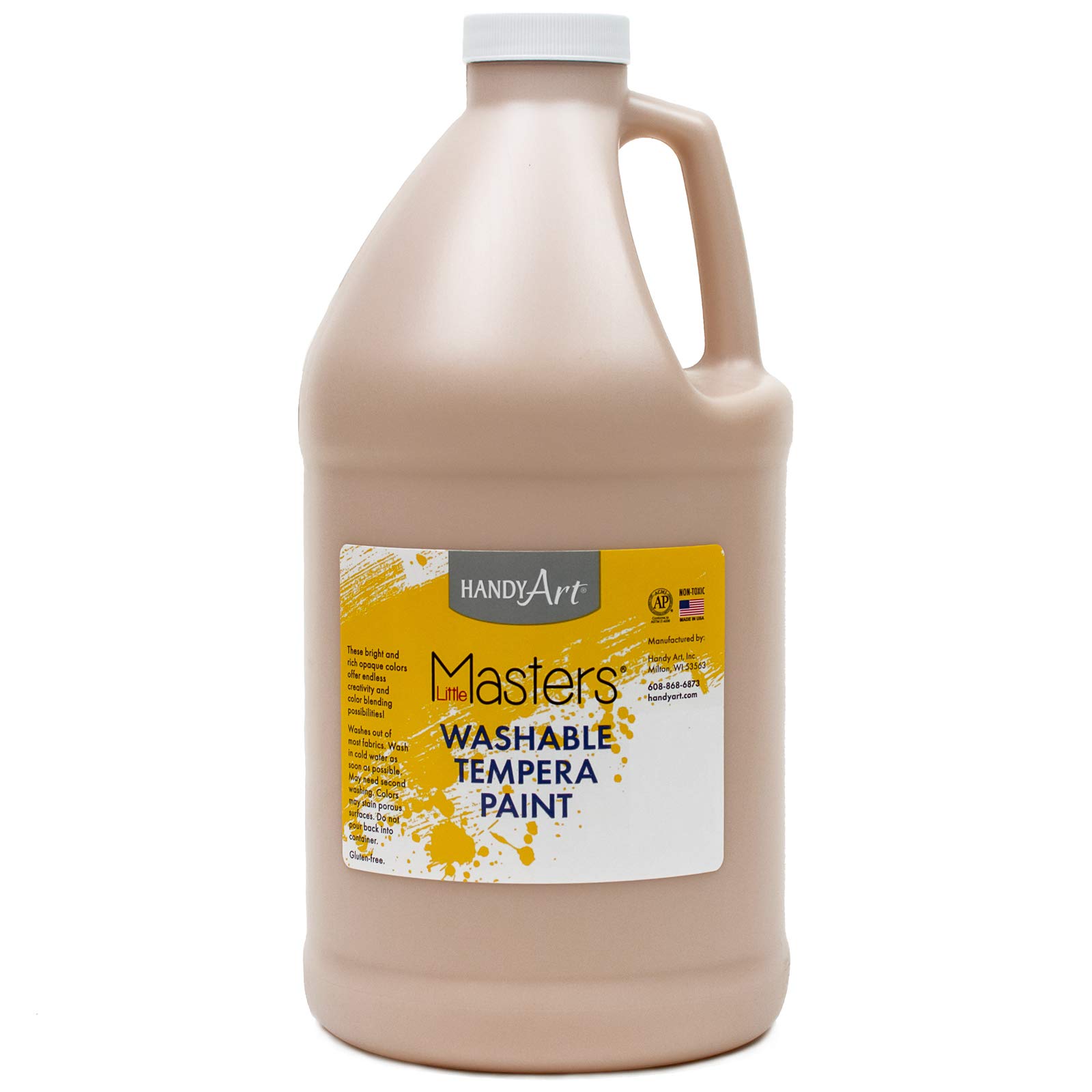 Handy Art Little Masters Washable Tempera Paint, Half Gallon, Peach