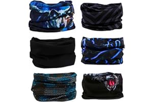 KALILY 12PCS/9PCS/6PCS Headband Bandana - Face Shield Headwrap Scarf Neck Gaiter Hair Band