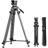 SmallRig AD-50Lite 62" Video Tripod with Fluid Head, Max. Payload 11lb | Aluminum Alloy Heavy-Duty Tripod, 360&deg; Fluid Head, Quick Release Plate, For DSLR Camcorder Camera
