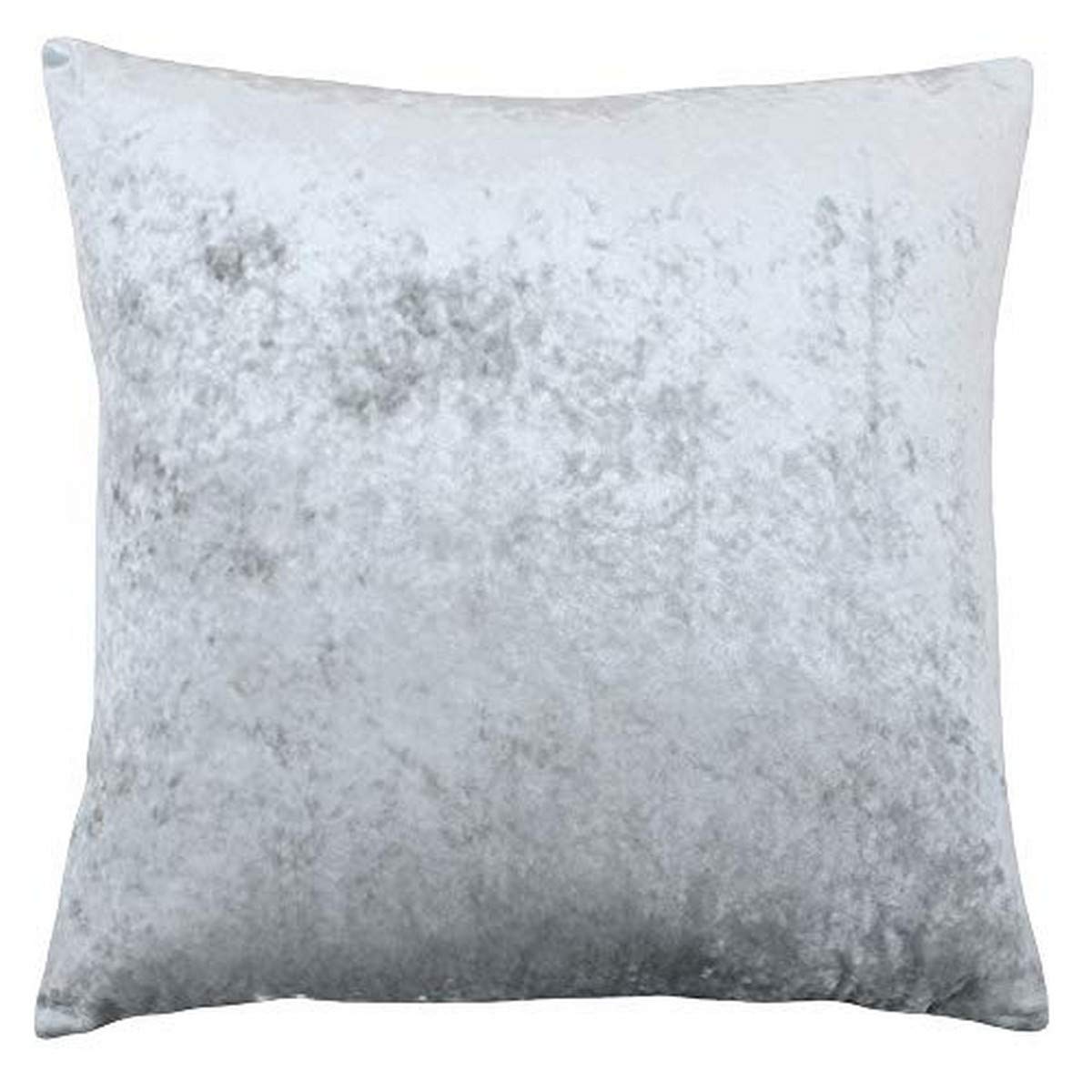 Riva Paoletti Verona Polyester Filled Cushion Square - Silver - Velvet Feel - Crushed Velvet Look - Hidden Zip Design - 100% Polyester Case - 55 x 55cm (22" x 22" inches) - Designed in the UK