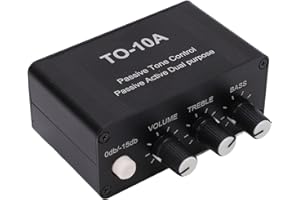 YUNSEITY Passive EQ Tone Control, NE5532 Circuit, Low Power Consumption, Easy Setup, Full Metal Housing, 3.5mm Input Output, for Various Audio Devices