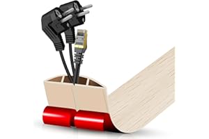 DBHXXMB-HH Floor Cord Cover Cavity 0.8"x0.37" Self Adhesive Cord Hider, 3.3FT Low Profile Cable Management, Extension Strip Protector for Wires, Prevent Cable Trips for Offices, Gyms, Exhibitions (Yellow Wood)