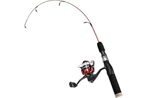 PLUSINNO Ultralight Winter Ice Fishing Rod Reel Combo 26/27/28 inch. Medium Light Fast Action Multi-Species Spinning Ice Fish