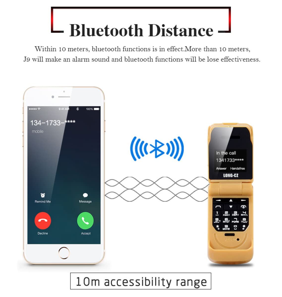 LONG-CZ J9 World Mini Smallest Flip Mobile Phone Unlocked (Black)