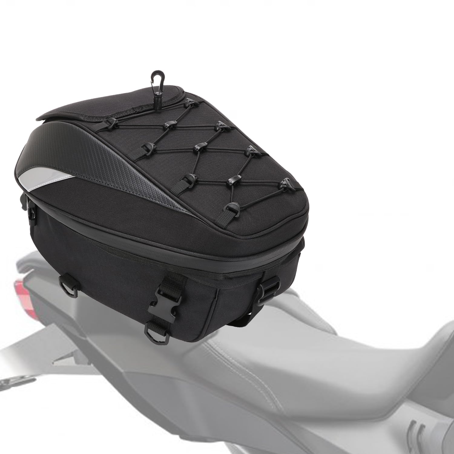 Motorbike Bag,Waterproof Motorcycle Luggage, Motorbike Tail Bag & Seat Bag, Dual-Use Backpack with Helmet Storage, Universal Saddle Bag for Motorcycles Sport Touring