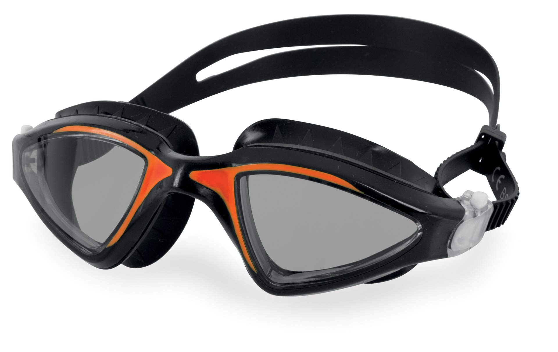 SEAC Lynx Swimming Goggles, Great for Swimming Pool and Sea Unisex Adult, Black/Orange LF, Standard