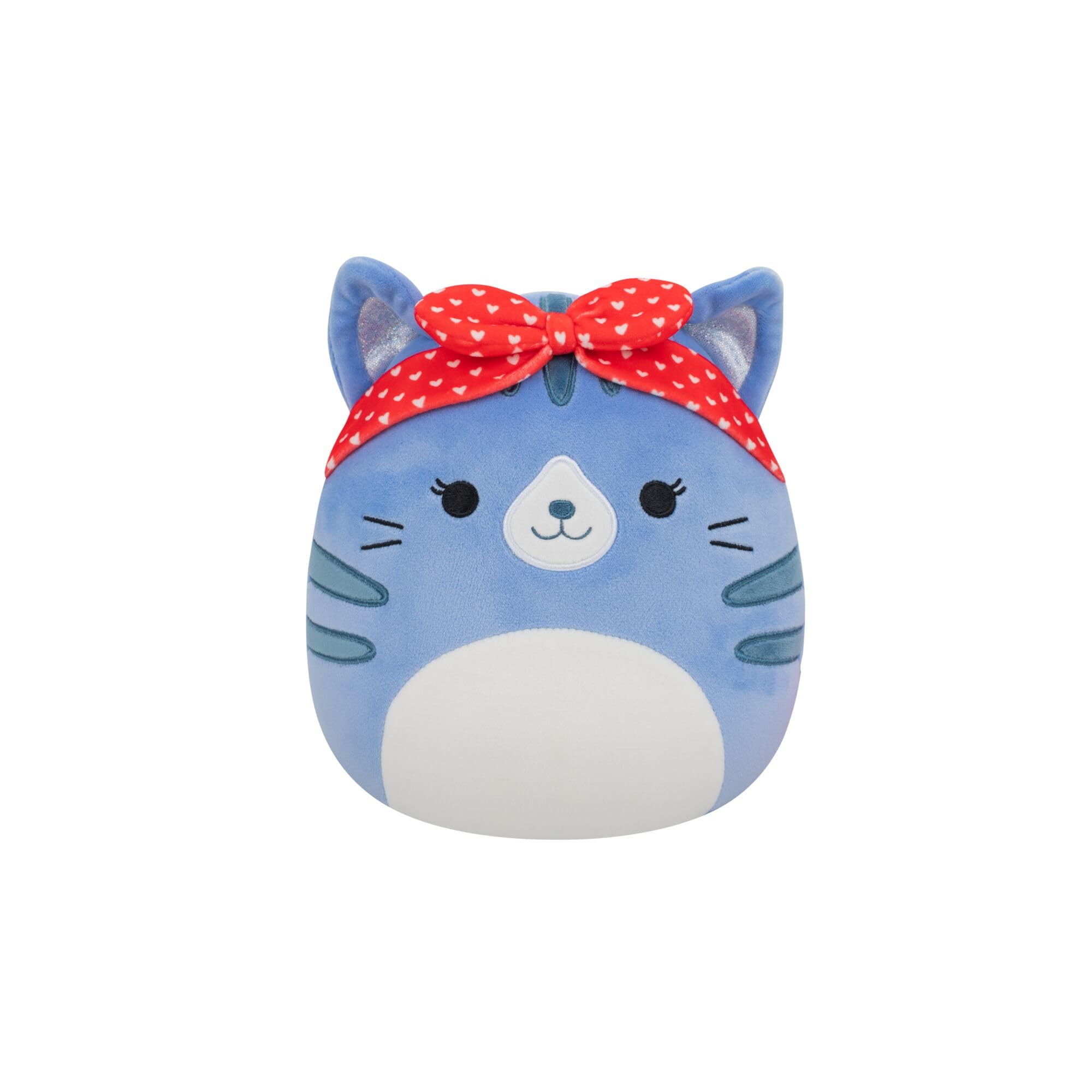 Squishmallows Original 7.5-Inch Carizma the Blue Tabby Cat - Valentine's Plush