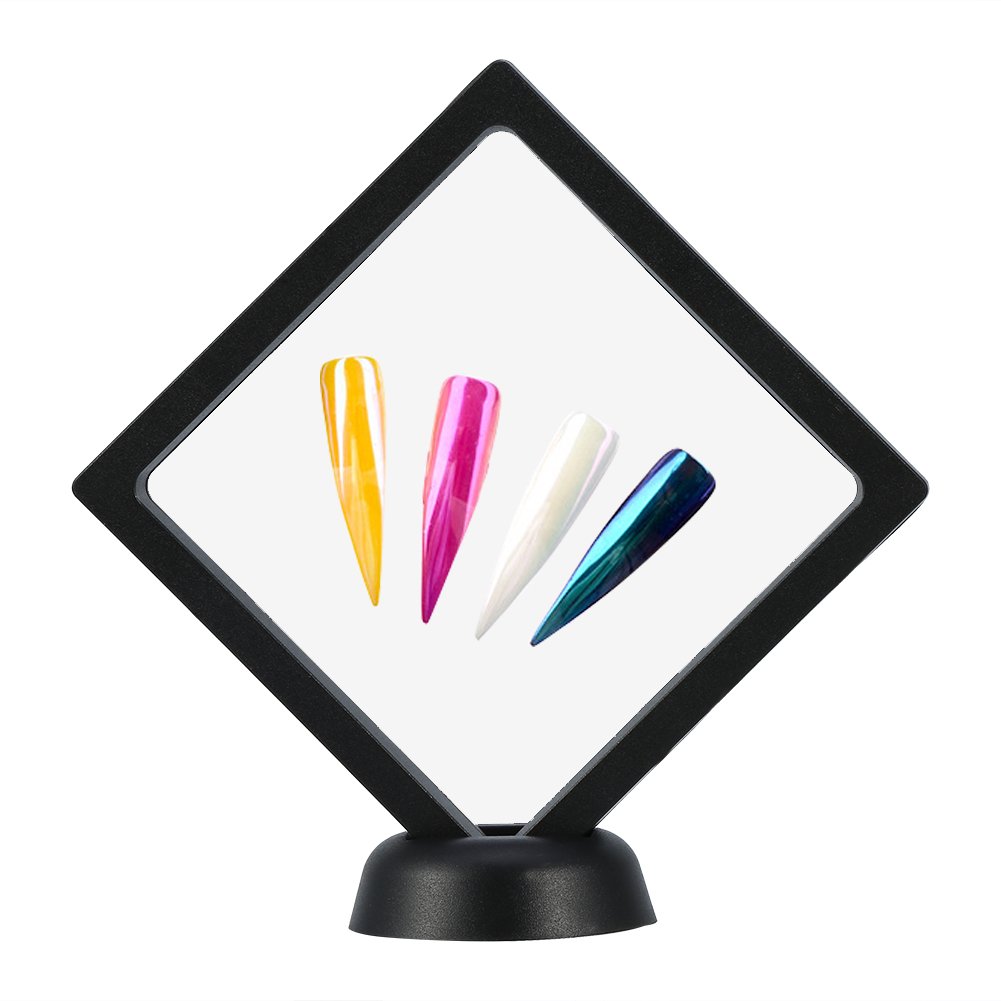 Nail Polish Display Stand, Manicure Display Stand Frame Assembling Acrylic Nail Plate Tips Rack Tool(Black)