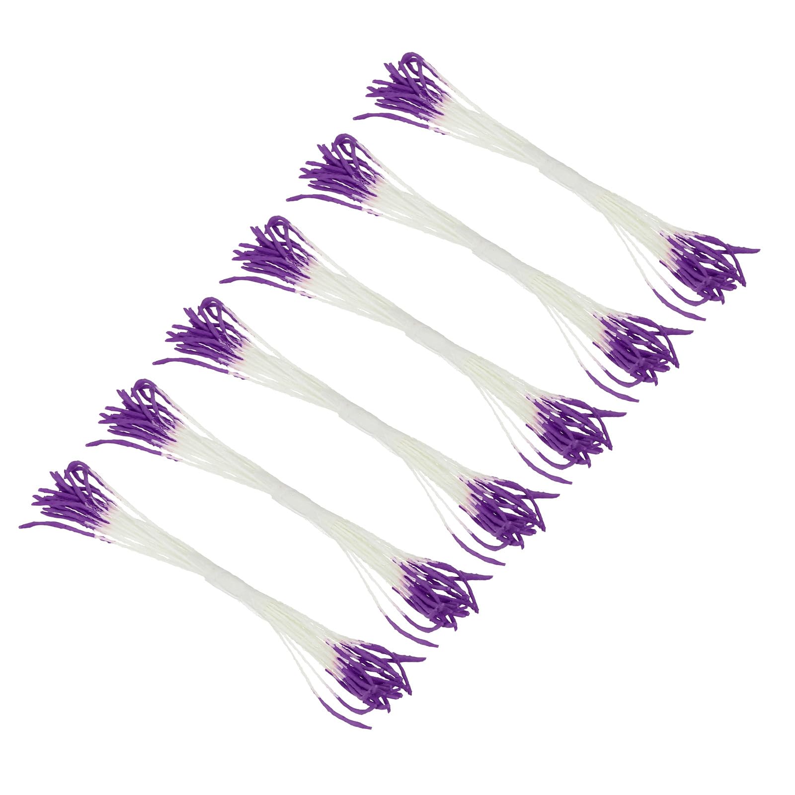 PATIKIL 10mm Double Heads Flower Stamen, 150 Pcs Artificial Flower Stamen Pistil Matt Pearl Floral Stamen for DIY Christmas Card Wedding Decoration, Purple