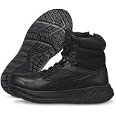 Belleville MAXX 6Z & 8Z Tactical Boots for Men - Cushioned Work Boots - Slip-Resistant Police Shoes - Side-Zip Tactical Shoes - Shock-Absorbing Midsole - Waterproof Side Zip