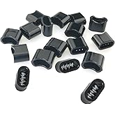 MEETOOT 100PCS Disposable Barbed Buckle 10.5x9.8mm Festival Event Music Show One Way Slide Locking Buckle U Shape