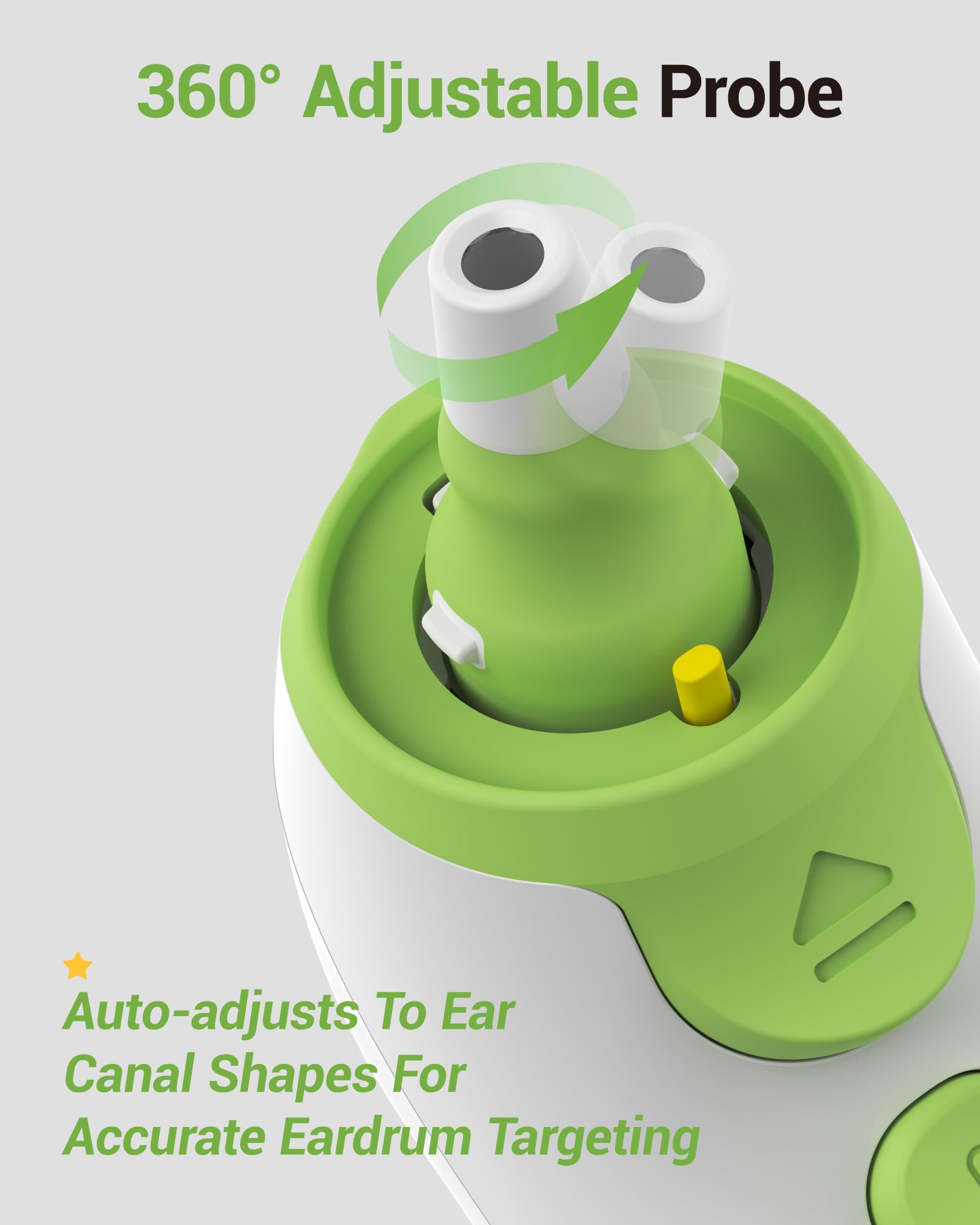 Ear Thermometer with Heated Probe, High Accuracy Thermometer for Kids, Adults and Babies with 32 Memory Recall, Mute and Night Light, Includes 21 Disposable Probe Covers, Storage Box,