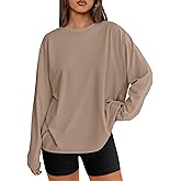 Trendy Queen Womens Spring Tops Oversized Long Sleeve T Shirts 2026 Basic Tee Fall Casual Workout Y2K Clothes
